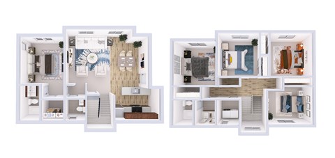 Floor plan for 5 beds, 2.5 baths, 1668 sqft
